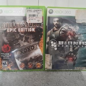 Xbox 360 bullet storm ND bionic commando games